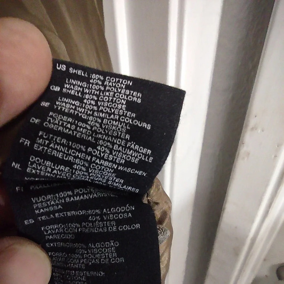 H&M Plaid Y2K Double Breasted Plaid Belt Tie And Pockets Trench Coat - Picture 16 of 16